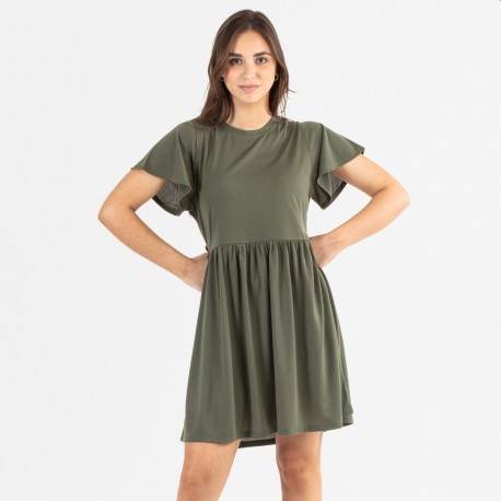 Vestito manica corta verde militare vestiti