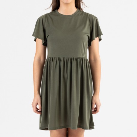 Vestito manica corta verde militare