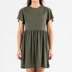 Vestito manica corta verde militare Vestito manica corta verde militare