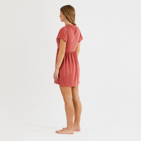 Vestito manica corta marsala