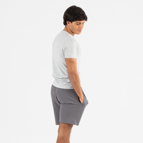 Set sportivo corto uomo grigio - antracite