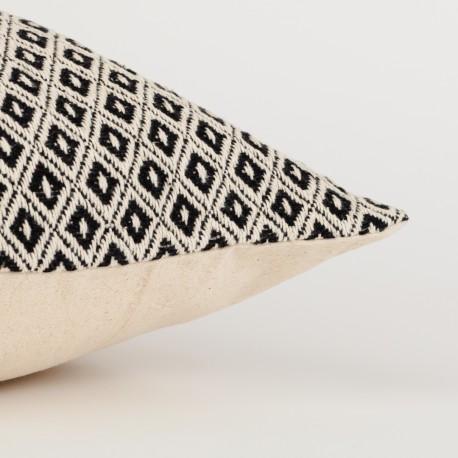 Cuscino cotone Rombito nero 45x45 - fodera+imbottitura