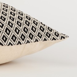 Cuscino cotone Rombito nero 45x45 - fodera+imbottitura