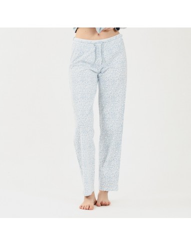 Pigiama lungo cotone Angelica celeste