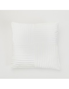Cuscino quadrato New Cuadros bianco 50x50 - federa + imbottitura