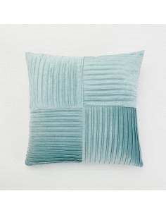 Cuscino quadrato New Cuadros verde tiffany 50x50 - federa + imbottitura