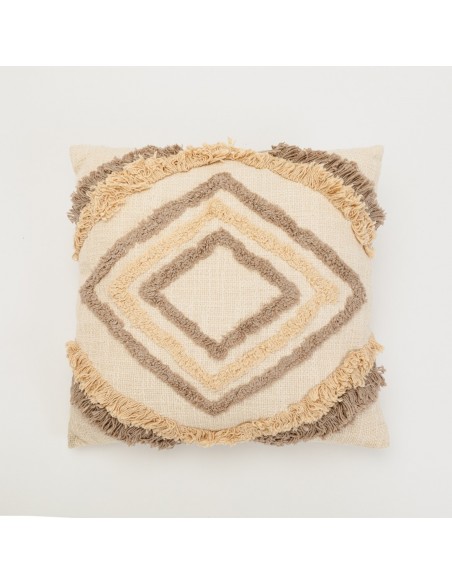Cuscino quadrato cotone Matt sabbia 45x45 -federa+imbottitura cuscini-quadrati-stampati