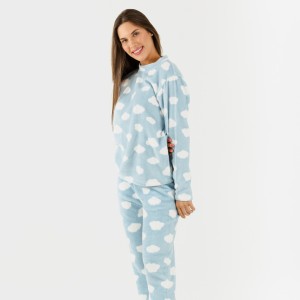 Pigiama pile coral Nube celeste