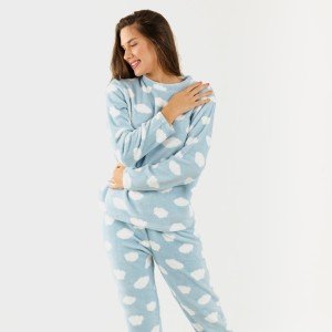 Pigiama pile coral Nube celeste 2