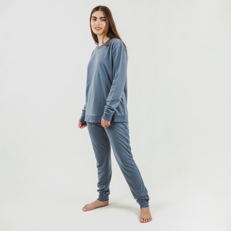 Set sportivo lungo donna new indaco