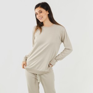 Set sportivo lungo donna new beige