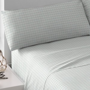Set di lenzuola cotone Cuadro Bali verde menta