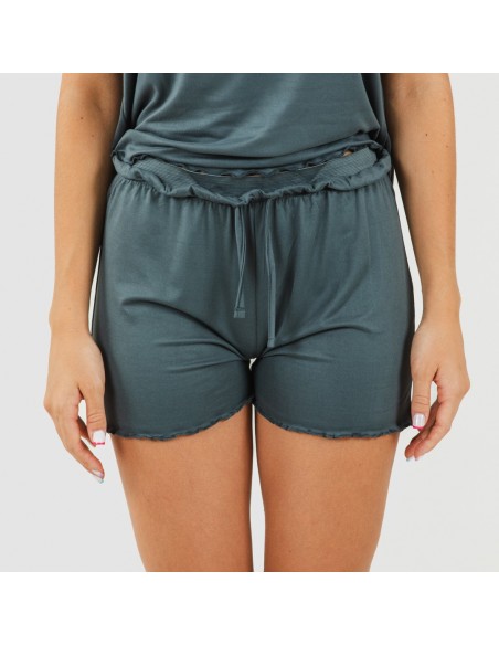 Pigiama con spalline soft tinta unita