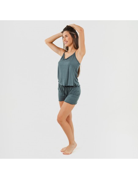 Pigiama con spalline soft tinta unita