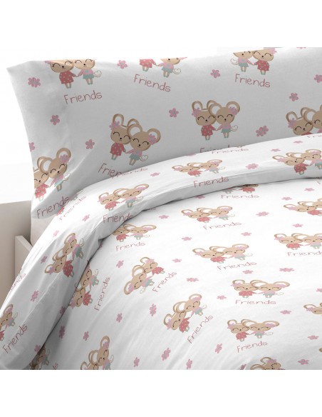 Copripiumino cotone Friends rosa Copripiumino cotone Friends rosa
