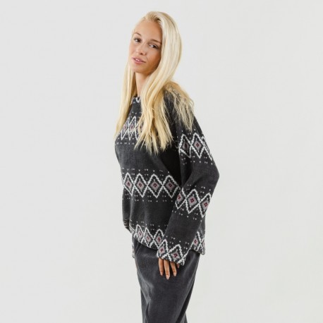 Pigiama pile coral Andros grigio