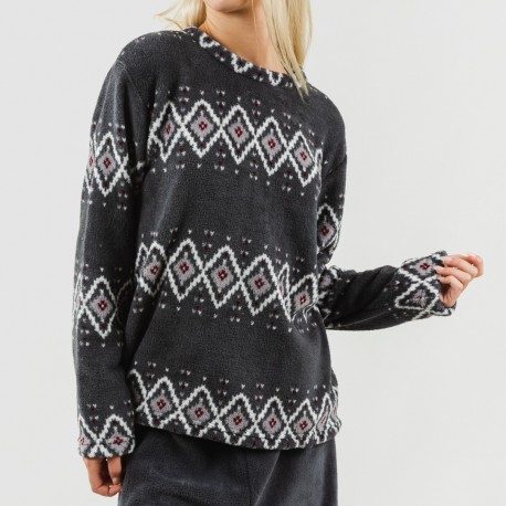 Pigiama pile coral Andros grigio