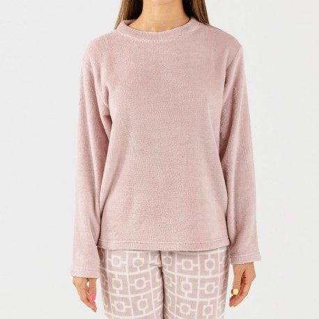 Pigiama pile coral Taormina malva