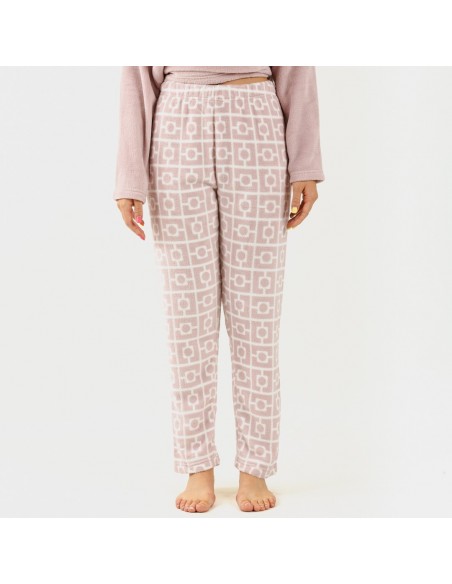 Pigiama pile coral Taormina malva Pigiama pile coral Taormina malva