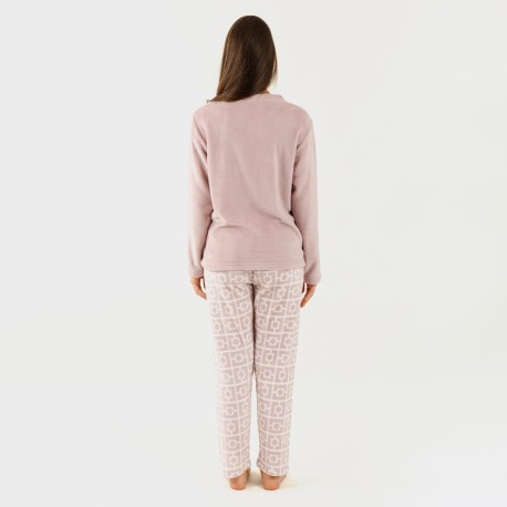 Pigiama pile coral Taormina malva