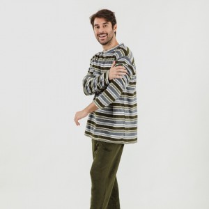 Pigiama pile coral uomo Camilo verde militare 2