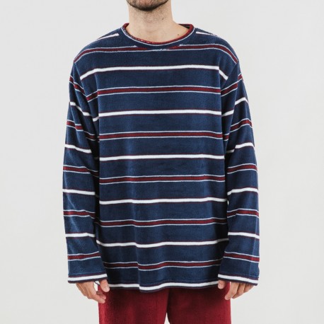 Pigiama pile coral uomo Lucio bordeaux