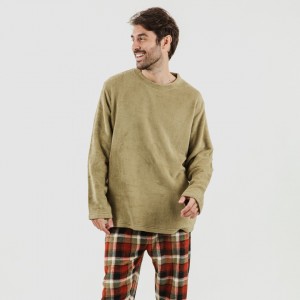 Pigiama pile coral uomo Lucho verde 2