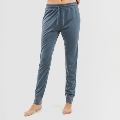 Set sportivo donna felpa con zip indaco