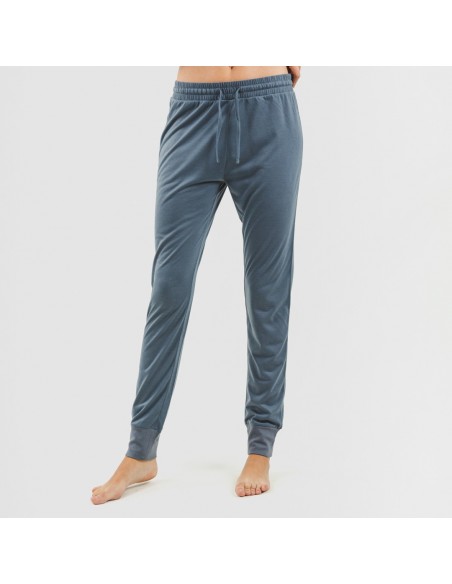 Set sportivo donna felpa con zip indaco