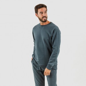 Set sportivo lungo uomo in cotone verde menta 2