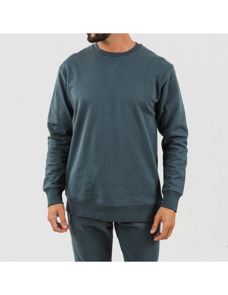 Set sportivo lungo uomo in cotone verde menta