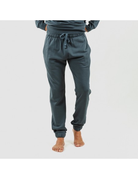 Set sportivo lungo uomo in cotone verde menta conjunto-deportivo-largo-algodon-hombre