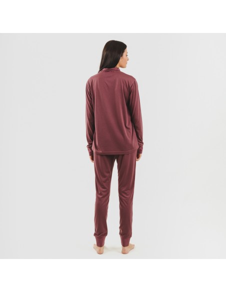 Set sportivo donna felpa con zip melanzana Set sportivo donna felpa con zip melanzana