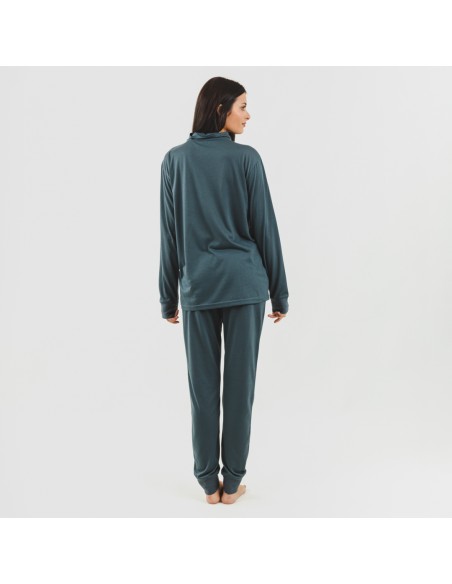 Set sportivo donna felpa con zip turchese Set sportivo donna felpa con zip turchese