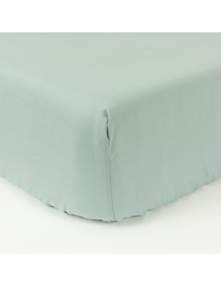 Lenzuolo inferiore cotone verde veronese singolo letto-da-90