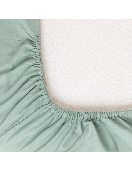 Lenzuolo inferiore cotone verde veronese singolo letto-da-90