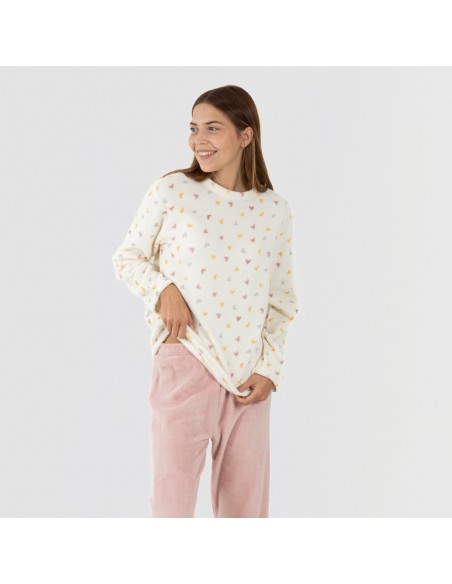 Pigiama pile coral Julie malva Pigiama pile coral Julie malva