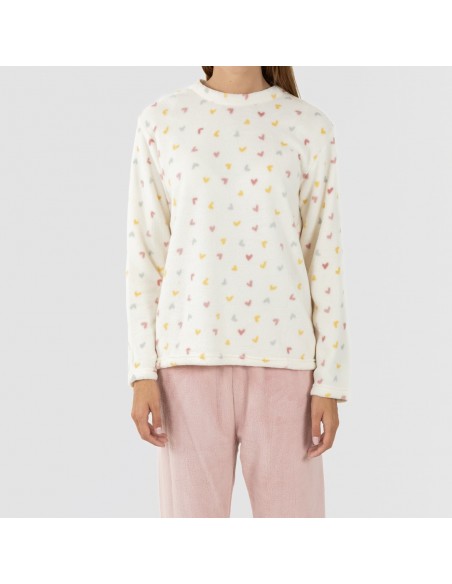 Pigiama pile coral Julie malva Pigiama pile coral Julie malva