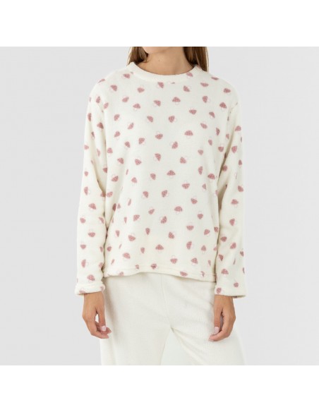 Pigiama pile coral Ellen neutro Pigiama pile coral Ellen neutro