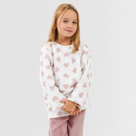 Pigiama pile corallo bambina Praga malva rosa pigiami-per-bambini