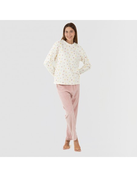 Pigiama pile coral Julie malva pigiami-inverno-donna