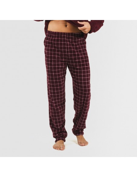Pigiama pile coral uomo Cuadro Pruden bordeaux Pigiama pile coral uomo Cuadro Pruden bordeaux