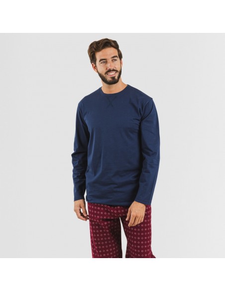 Pigiama uomo flanella Loui blu navy Pigiama uomo flanella Loui blu navy