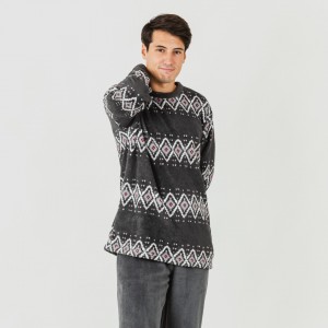 Pigiama pile coral uomo Andros grigio