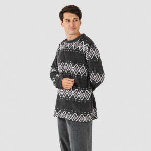 Pigiama pile coral uomo Andros grigio 2