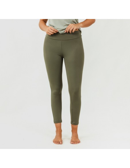 Set sportivo leggings lunghi donna verde foglia/militare conjunto-deportivo-legging-largo-mujer