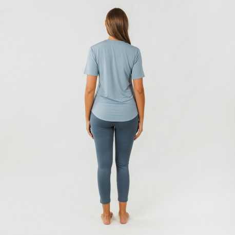 Set sportivo leggings lunghi donna indaco chiaro - scuro