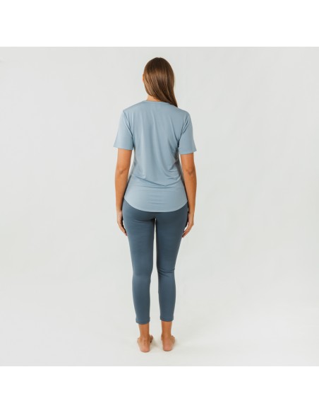 Set sportivo leggings lunghi donna indaco chiaro - scuro