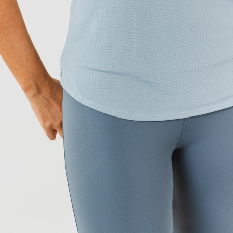 Set sportivo leggings lunghi donna indaco chiaro - scuro