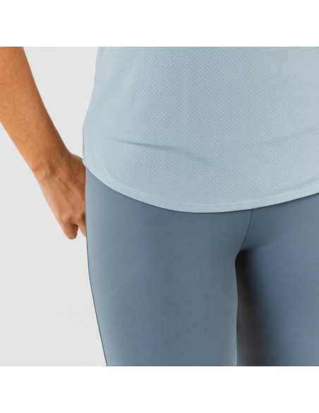 Set sportivo leggings lunghi donna indaco chiaro - scuro